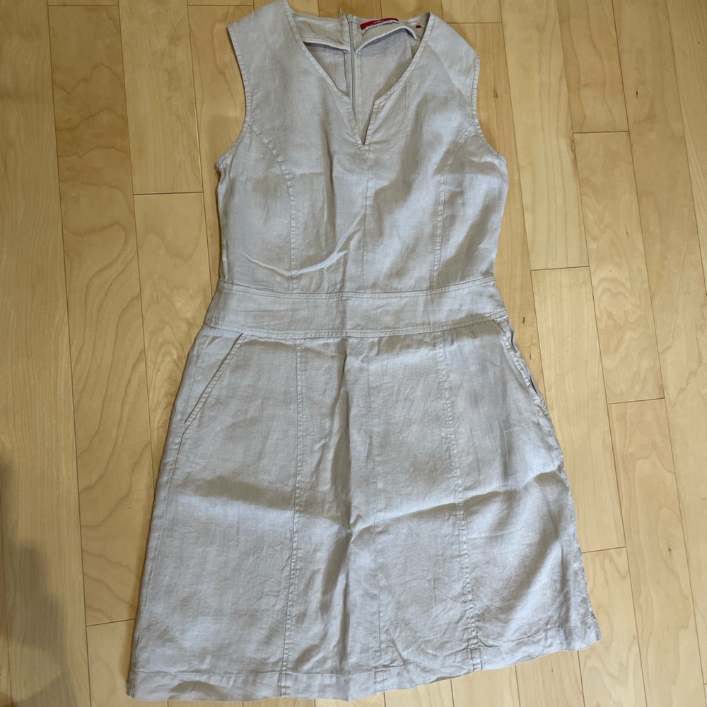 S.Oliver - Sleeveless Linen Beige Dress